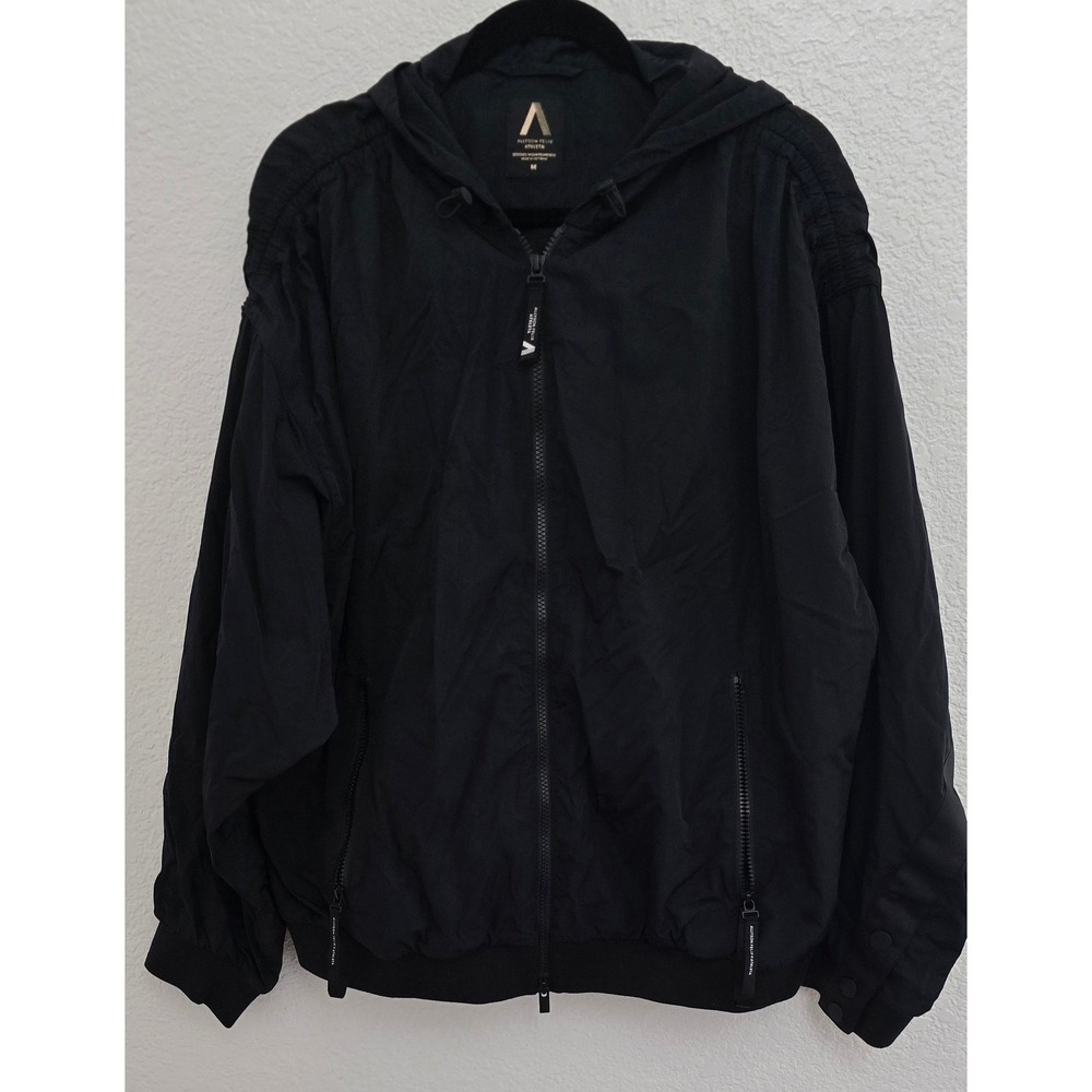 Athleta Allyson Felix Legend‎ Windbreaker Women M Black  Hooded Jacket